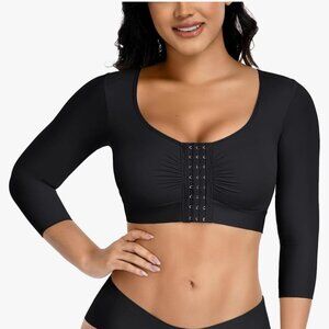 Women's Post-Surgery Arm Compression Sleeves Front Closure Slimming Arm Bra Lipo